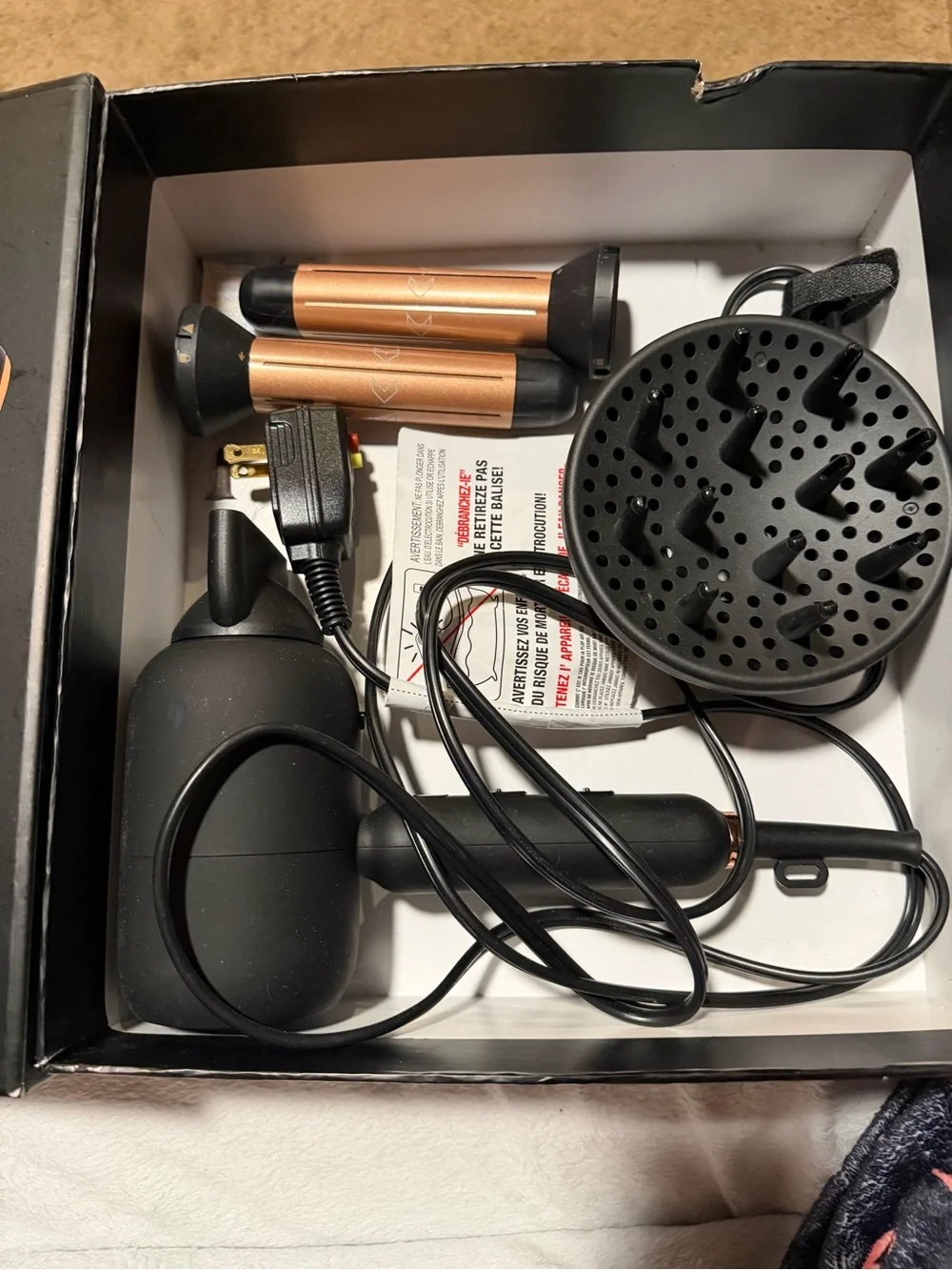 Luxe 4-in-1 Airstyler Hair Dryer & Styler — Black with Rose Gold Accents